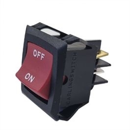 Double Pole Mains On/Off Switch Illuminated 250Vac Red