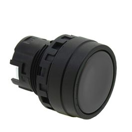 22mm momentary operator Black bezel Black button -for non-illuminated ...