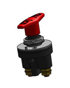 Battery Isolator Hole Mount 315A up to 48Vdc Single Pole, Fixed Handle