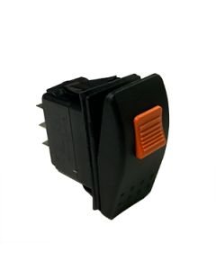 Locking Switch Contura Double Pole On None On Orange Button Locks in Up 12V 20A No LEDs 8 Term Base