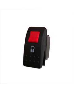 Locking Switch Single Pole Off None On, No Led 12Vdc Padlock Lock Legend