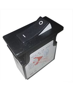 MD1 Series Circuit Breaker Single Pole 20A Black Visi I/O Rocker Spade Terminals