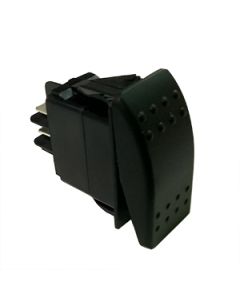 Contura II Switch Switch Single Pole On-None-Off  Hard Black No LED Plain 12Vdc Marked