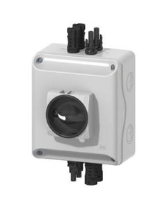 2 String DC Isolator 50A Thermal, MC4 50A@1000Vdc, 20A@1500Vdc, Black Handle