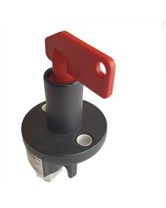 Battery Isolator 250A M10 Single Pole Removable Red Standard Key