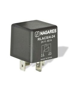 Automotive Relay 24Vdc SPNO Plug in.