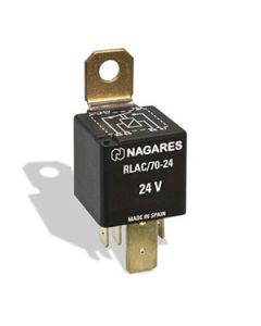 Nagares RLAC 70A N/O 24Vdc,  Plugin supplied with Bracket 