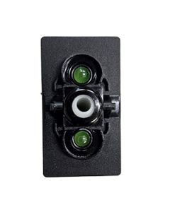Switch Body 1 Pole On-Off-On  Top 2X Green LED 12Vdc Indepedent