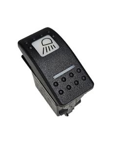 Contura II Switch Double Pole On None Off Worklight Left 12Vdc Led 1 Green, Led 2 Amber Linked to Up 