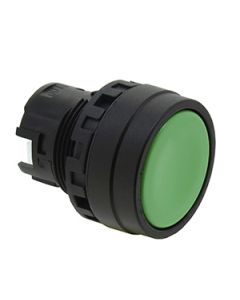 22mm momentary operator Black bezel Green button - non-illuminated 