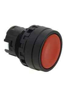 22mm momentary operator Black bezel Red button -for non-illuminated switch assemblies 